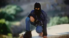 ጭምብል ያጠለቀ ፍልስጤማዊ