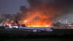 বিমানবন্দরের কার্গো ভিলেজে আগুন লাগে শনিবার দুপুরে 