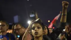 সংসদ স্থগিত করার প্রতিবাদে লন্ডনে বিক্ষোভ, ২৮-০৮-২০১৯।