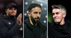 Vincent Kompany, Ruben Amorim and Kieran Mckenna 