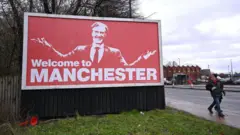 Manchester'da Jim Ratcliffe'a 'hoşgeldin' afişi