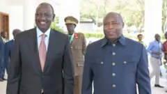 Willian Ruto na Evariste Ndayiahimiye, Bujumbura ku wa 31 Rusama 2023