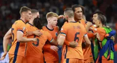 من مباراة هولندا ضد تركيا في يورو 2024