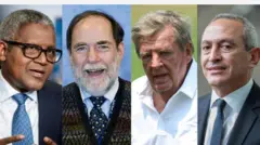 Aliko Dangote, Johann Rupert,Nicky Oppenheimer ati Nassef Sawiris, awọn olowo nla ilẹ Africa