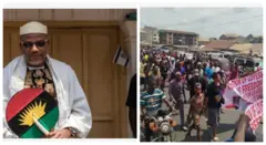 Nnamdi Kanu lapa osi, awọn to ṣewọde fun un lo wa lapa ọtun.