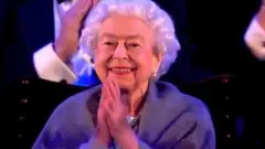 The Queen attends A Gallop through History performance