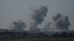 صورة لقصف إسرائيلي لغزة من الجانب الإسرائيل
