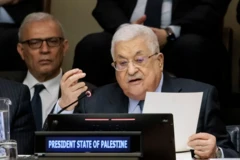 رئیس تشکیلات خودگردان فلسطین، محمود عباس، در ماه سپتامبر در مجمع عمومی سازمان ملل متحد 