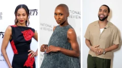 Zoe Saldaña, Cynthia Erivo and Jharrel Jerome