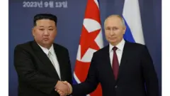 Poignee de main Poutine-Jung un à son arrivée en Russie