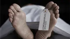 Corona patients along with dead bodies