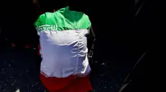 صحنه ای از مراسم تشییع جنازه علی خامنه ای در تهران
