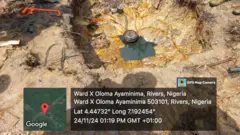 Oil wellhead at Iloma community 