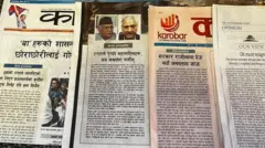 जेन जीको आन्दोलनमा ठूलो सङ्ख्यामा मानिस मारिएपछि अखबारहरूको अग्रपृष्ठमा छापिएको विशेष सम्पादकीय