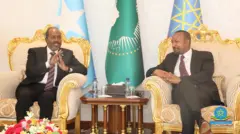 Pirezidanti Hasaan Sheek Mohamuudiifi MM Abiya Ahimad