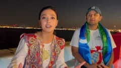 Асал Сапарбаева ва Абдураҳмон Фозилов Қатарда