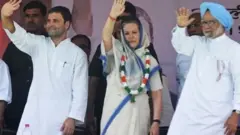 राहुल, सोनिया, मनमोहन