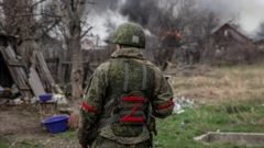 Российский солдат в Попасной