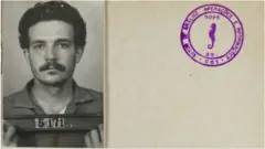 Ficha de las fuerzas de seguridad brasileñas sobre Lúcio Bellentani, militante comunista detenido en una fábrica de Volkswagen en São Paulo en 1972