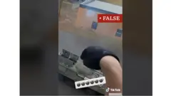 틱톡의 스크린샷: 이 영상은 에어소프트(Airsoft) 게임의 한 장면이며 우크라이나 전쟁과 관련이 없다