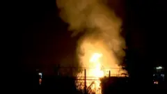 Fire at a chemical plant in Spain. Photo: 14 January 2020