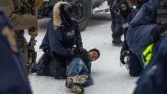 Manifestante arrestado por la policía
