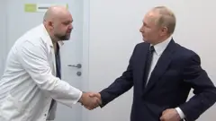 Vladimir Putin with Denis Protsenko