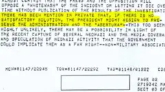 Documento do governo americano