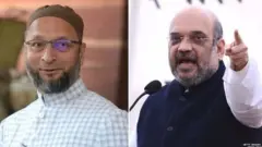 असदुद्दीन ओवेसी आणि अमित शाह
