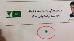 برگه رای گیری برای انتخاب رئیس مجلس نمایندگان افغانستان