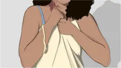 Dessin représentant une femme victime d'agression sexuelle