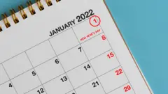 Image d'un calendrier marquant le mois de janvier