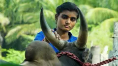 ஜல்லிக்கட்டு காளையுடன் யோகதர்ஷினி