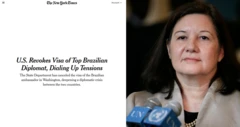 Reprodução da capa do New York Times