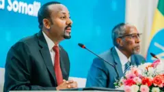 ጠቅላይ ሚኒስተር ዐቢይ አሕመድ እና  የሶማሊላንድ ፕሬዝዳንት ሙሴ ቢሂ 