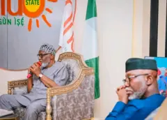 Aworan Akeredolu ati Igbakeji rẹ Lucky Aiyedatiwa