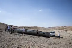صاروخ إيراني سقط في إسرائيل خلال الهجوم الأخير