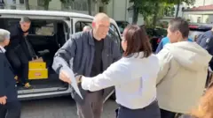 Светлана Тихановская встречает мужа в Вильнюсе