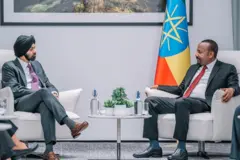  የዓለም ባንክ ፕሬዚዳንት ኦጃይ ባንጋ ከጠቅላይ ሚኒስትር ዐቢይ አህመድ ጋር