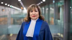 La jueza Luz del Carmen Ibáñez Carranza en La Haya