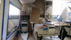 عکسی از ویدیوی منتشرشده از وضعیت بیمارستان فارابی کرمانشاه در پی حمله اسرائیل
