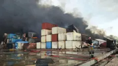 دود در بندر شهید رجایی