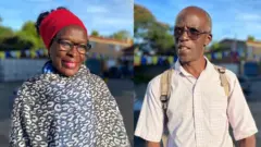 Ilibagiza na Kamana baganiriye na BBC Gahuzamiryango basohotse muri misa ya mu gitondo muri Bazilika nto ya Kabgayi kuri uyu wa kane