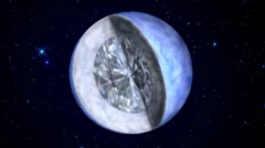 ภาพจำลองดาวแคระขาวที่เย็นตัวลงและตกผลึกกลายเป็นเพชร