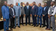 Perezida Félix Tshisekedi yabonanye n'intumwa z'urwaruka rw'Abanyamulenge mu rugendo rwiwe muri Amerika.