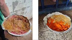 Imagnes das quentinhas de comida servidas na Papuda