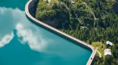 Barrage sur un village.