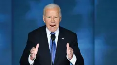 US President Joe Biden addressing Americans