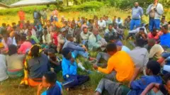 የጊዳ አያና አስተዳደር በግጭቱ ከተፈናቀሉት ሰዎች መካከል በከፊል ያጋራው ምስል 
