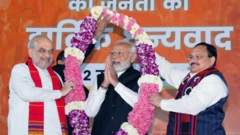 அமித் ஷா, பிரதமர் மோதி மற்றும் ஜேபி நட்டா 